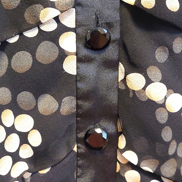 JS Collection Women's Fancy Button Down Blouse, 10 - Picture 4 of 7